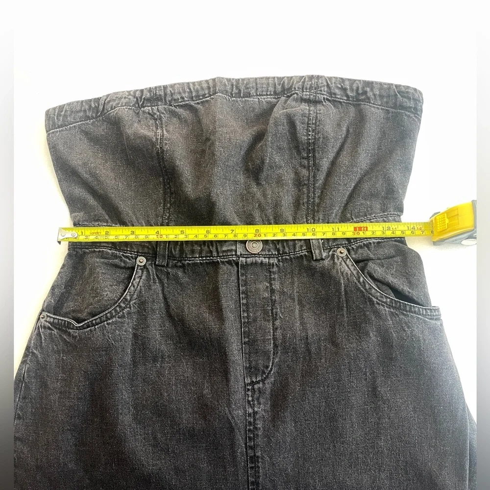 NWOT Free People Picture Perfect Midi Strapless Tube Denim Dress Size 2